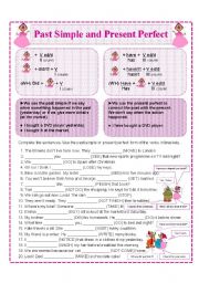 English Worksheet: PAST SIMPLE AND PRESENT PERFECT