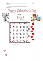 English Worksheet: Valentines day