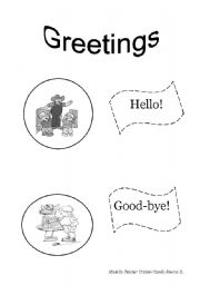 English worksheet: Greetings