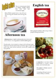 English Worksheet: English culture 5 - English tea