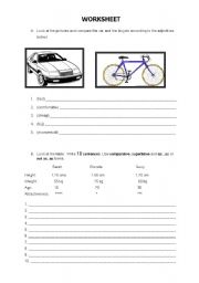 English Worksheet: Comparative & Superlative & as..........as