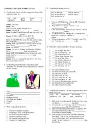 English Worksheet: Comparative & Superlative