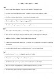 English Worksheet: IF clauses/ Conditional clauses