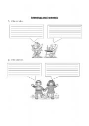 English Worksheet: Greetings and Farewells