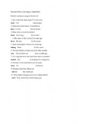 English Worksheet: rewrite sentences