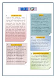 English Worksheet: Books