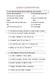 English Worksheet: ZERO CONDITIONAL