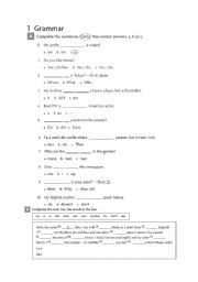 English Worksheet: global grammar test