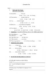 English worksheet: Formative test