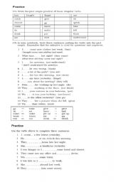 English Worksheet: simple past practice