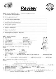 English Worksheet: review