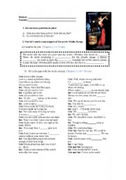English Worksheet: Video Moulin Rouge: have you ever been in love (present perfect)