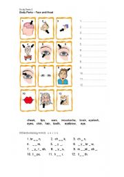 English Worksheet: Body Parts 2