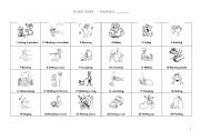 English Worksheet: Action verbs and -ing form