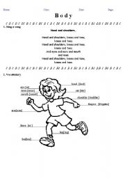 English worksheet: My body