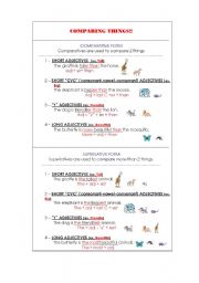 English Worksheet: Comparatives and superlatives