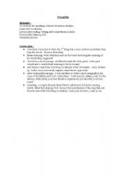 English Worksheet: lesson plan+materials about friendship