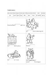 English Worksheet: Daily Routine