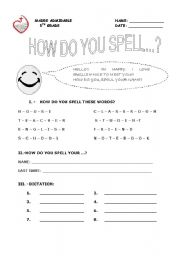 English Worksheet: Fun with Spelling