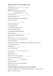 English worksheet: Whan Im Sixty-four - The Beatles