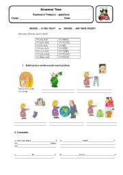 English Worksheet: Possessive Pronouns - questions