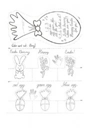 English Worksheet: Easter finger Puppets