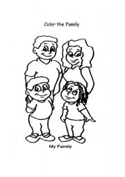 English Worksheet: the family