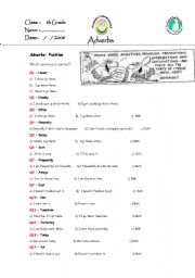 English Worksheet: adverbs