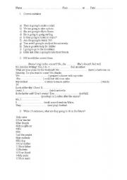 English Worksheet: be going to