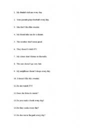 English Worksheet: find mistakes 