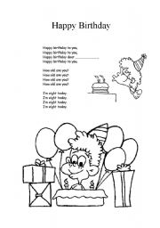 English Worksheet: Happy Birthday!