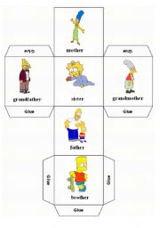 English Worksheet: Family dice