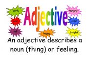 English worksheet: adjective poster