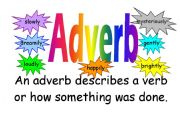 English worksheet: adverb poster