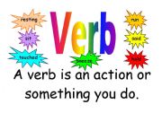 English Worksheet: verb poster