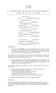 English Worksheet: FRIENDSHIP (IN MY LIFE by The Beatles)