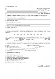 English worksheet: quiz