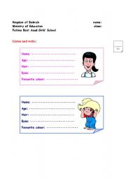 English worksheet: listen and write