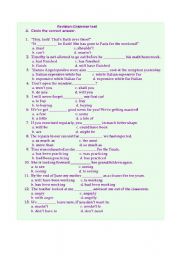 English Worksheet: Grammar Test