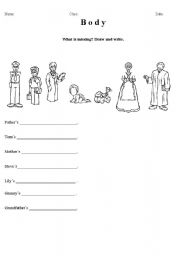 English worksheet: Body