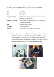 English worksheet: teaching culture