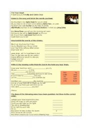 English Worksheet: Song: Im Your Angel by R Kelly and Celine Dion