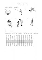 English worksheet: talking about sports