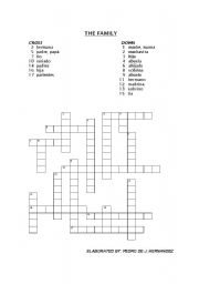 English worksheet: THE FAMILY (puzzle)