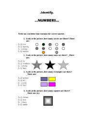 English worksheet: Numbers practice