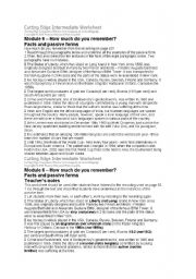 English Worksheet: passive