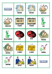 English Worksheet: IRREGULAR VERBS DOMINOES (P. 4)