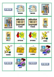 English Worksheet: IRREGULAR VERBS DOMINOES (P. 5)