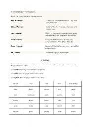 English Worksheet: Narnia character list and word path (second part)