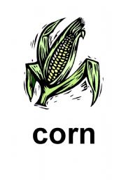 English Worksheet: Wheat, Corn, Rice Flashcards